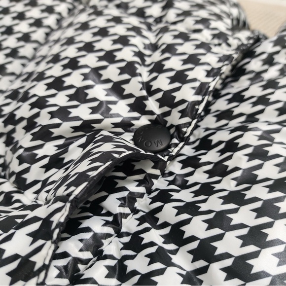 Moncler Black-and-White Houndstooth Hooded Puffer - Picture 2 of 7